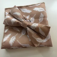 ①-2  蝶ネクタイ　ポケットチーフ2点セット