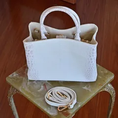 本物クロコダイル ヒマラヤカラー ミニトートバッグ 2WAY ハンド＆ショルダー 高級レザー