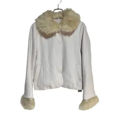 ZM1651 MAJESTIC LEGON マジェスティックレゴン ショートコート ウール ジャケット アウター クリーム ファー レディース S