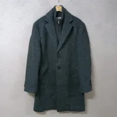 A126-/ビーンポール バイカラー グレー コート メンズ105