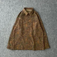 old　デザインシャツ　総柄　レトロ　ハンドメイド　ヴィンテージ　個性的