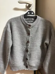 グレー ヴィンテージ レディース Tシャツ (グレー 耳 レイヤード カラー)