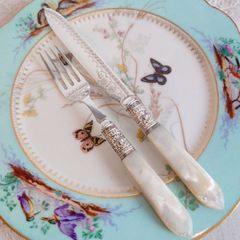 白蝶貝 フルーツカトラリーセット マザーオブパール イギリス