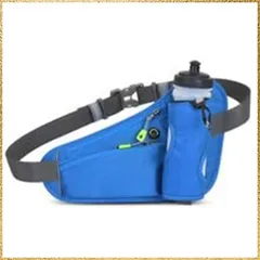 ☆彡送料無料でお届け☆彡Color:ブルー ランニング ポーチ ペットボトル スマホ 揺れない 軽量 水筒 レディース メンズ ウエストポーチ ウォーキング ブルー