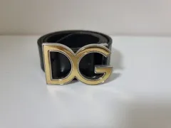 Dolce&Gabbana ドルチェ＆ガッバーナ DGロゴ ベルト ブラック 80