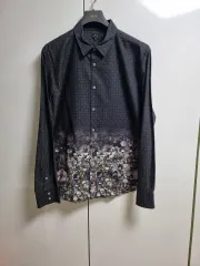 ポール・スミス フラワー ドット シャツ ブラック XL