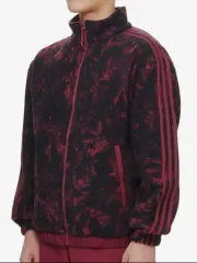 M アディダス タートルネック フリース AOP フリース ジャケット フリース バーガンディ