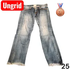 ヴィンテージ Ungrid 25サイズ ダメージデニムパンツ　C61