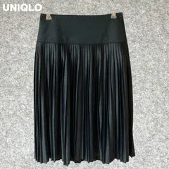 UNIQLO 黒いプリーツスカート ひざ丈 Fサイズ