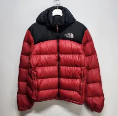 THE NORTH FACE ザノースフェイス 700ヌプシ フードダウンジャケット アウター ジャケット レッド S