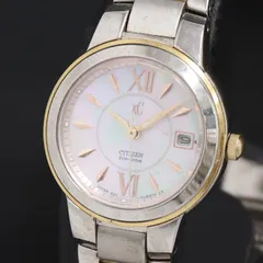 ソーラー シチズン クロスシー E011-T01058 シェル文字盤 デイト レディース腕時計 2000000 NSK KRK