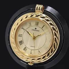 箱付 ユンハンス JW-717 QZ ゴールド文字盤 ペンダントウォッチ 懐中