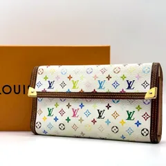 【彩り宿す平成レトロ】　LOUIS VUITTON　長財布 モノグラムマルチカラー ポルトトレゾール インターナショナル 村上隆 M92659　ホワイト