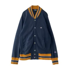 Champion　リバースウィーブジャケット　スナップボタン　刺繍　ラインリブ