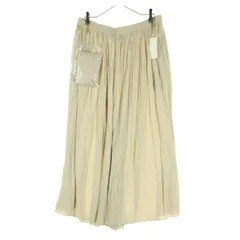 未使用 UNIQLO ユニクロ スカートパンツ 3XL ライトベージュ サテン レディース 古着