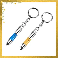 【迅速発送】[Akkerds] 静電気除去キーホルダー自動車静電気防止防防止商品防水防止アルミニウム合金静電気防止キーホルダー（青+黄色2点セット）