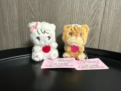 (2個まとめ) さくら みこキャラクターズ ムースラテ 8cm キーホルダー セット