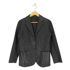 ◆無印良品ラムレザージャケット羊革シングルライダースTB54