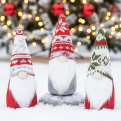 クリスマス飾り サンタ 人形 ぬいぐるみ 3個セット サンタクロース クリスマス置物 手作り 北欧風 Xmasクリスマス飾り 飾り置物 オーナメント クリスマス雑貨 プレゼント おしゃれ デコ 窓 かざり イベント用 妖精人形 ハンドメイド クリスマスツリー