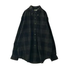 90ｓ　L.L.Bean　デザインシャツ　ネル　モーリシャス製　チェック　モス