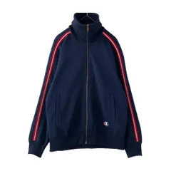 80s　champion　トラックジャケット　ワンポイント　old　レトロ　刺繍