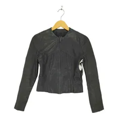 ギャップ Gap 00s OLD ラムレザーノーカラージャケット レディース  XXS