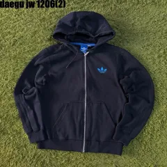 adidas ブラック トレフォイル フーディー ジップアップ 95