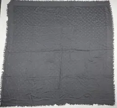 【中古】LOUIS VUITTON ルイヴィトン ストール モノグラム シルク ウール グレー ヴィンテージ レディース【中古美品】HIBUOCHI VINTAGE