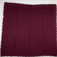 【中古】LOUIS VUITTON ルイヴィトン ストール モノグラム シルク ウール レッド ヴィンテージ レディース【中古美品】HIBUOCHI VINTAGE