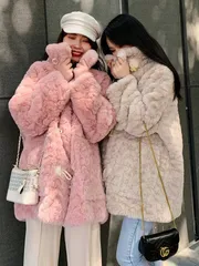 ダッフルコート レディース ボアコート 冬 厚手 もこもこ ボアコートミドル丈 アウター ファーコート アウター ビッグシルエット オーバーサイズ 暖か 体型カバー 大きいサイズ 秋 冬