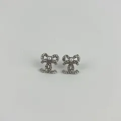 【中古】CHANEL シャネル ココマーク アクセサリー リボン ピアス シルバー  19A ヴィンテージ レディース【中古美品】HIBUOCHI VINTAGE