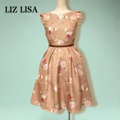 【新品★現品限り★訳あり】LIZ LISA リズリサ ★アンティーク風 薔薇柄ワンピース ★ S〜Mサイズ 茶色★ ガーリー ゆめかわ クラシカル ★お出かけ デート