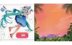 [중고] 아크릴 스탠드 아크릴 패널 하츠네 미쿠 (원피스) 아크릴 스탠드 (배경 카드 포함) [VOCALOID 하츠네 미쿠 16th Anniversary POP UP SHOP ~ TROPICAL EARLY SUMMER ~ in 마루이]