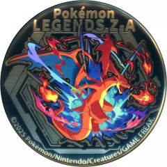 [Used] Badge/Pin: Mega Charizard Y Gold Badge, 24K Gold Plated. Bonus item from Aeon for purchasing "Pokemon LEGENDS ZA Nintendo Switch 2 Edition" (Switch 2 software).