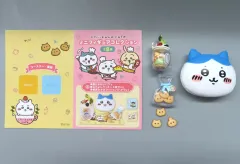 【中古】トレーディングフィギュア 喜びがないパフェ＆なかよしクッキー3枚セット＆相席おかおクッション(ハチワレ) 「ちいかわカフェ ミニフィギュアコレクション」