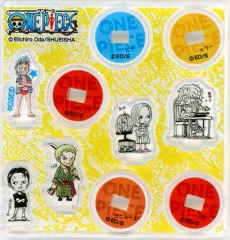 【中古】アクリルスタンド・アクリルパネル キラー＆セニョール・ピンク＆ヒナ＆フランキー(子供)＆ロロノア・ゾロ 「ワンピース アクリルmini☆miniフィギュア 第3弾」