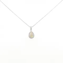 K18WG オパール ネックレス 0.41CT