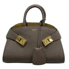 FERRAGAMO/SalvatoreFerragamo(サルバトーレフェラガモ) ハンドバッグ ハグ ミニ ダークブラウン レザー