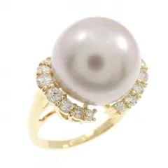 K18YG 黒蝶パール リング 13.2mm