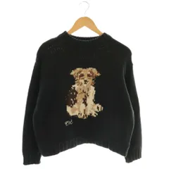 【中古】ザトゥー THE TOE Schloss Dog Knit ニット セーター 長袖 S 黒 ブラック /AT ■OS ■SH レディース ザトゥー THE TOE Schloss Dog Knit ニット セーター 長袖 S 黒
