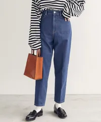 Chaco closet ハイウエストセンタープレステーパードデニムパンツ