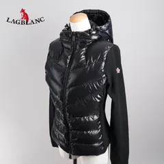 【至高の逸品】モンクレール ダウン×フリース 状態ランクS サイズM ブラック レディース グルノーブル MONCLER