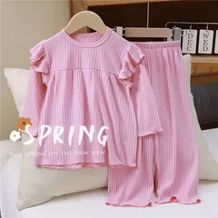 パジャマ 女の子 男の子 ルームウェア キッズ パジャマ 長袖 可愛い カブス柄 春 夏 秋 冬 子供服 寝巻き 部屋着 寝間着 2点セット 通気 柔らかい100 110 120 130 140cm xner01a