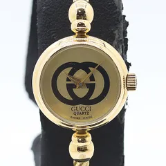 稼働 良品 グッチ バングルウォッチ  2047L QZ ゴールド文字盤 レディース腕時計 0441100 11ANT ABC17277 SMZ