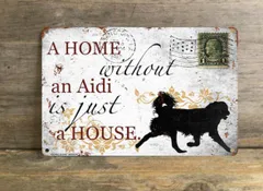 【 Aidil/アイディ 】 メタルプレート メッセージ 犬 雑貨 グッズ アート ポスター おしゃれ インテリア 壁飾り アンティーク風 3