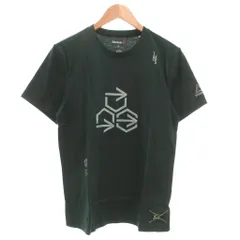 リーボック Reebok タグ付き Tシャツ 半袖 クルーネック L ロゴプリント 緑 グリーン /GV