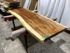 モンキーポッド9237 一枚板無垢 乾燥材 1760x580-600x51mm カウンター センターテーブル ダイニングテーブル