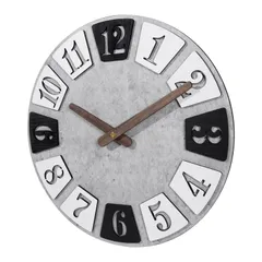 壁掛け 時計 静音 おしゃれ 北欧 直径30CM プレゼント アナログ インテリア (白黒) [白黒]