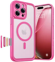 【数量限定】傷防止 耐衝撃 超薄型 全面保護 ケース 滑り止め ケース 指紋防止 いphone16promax マグネット搭載 マグセーフ 米軍MIL規格 ワイヤレス充電対応 黄変防止 半透明PC背面 カメラ保護 カメラコントロール マット仕上げ MagSaf