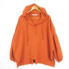 シニヨンスター CHIGNONSTAR ワイドパーカー プルオーバー 長袖 レーヨン F テラコッタ kz13737